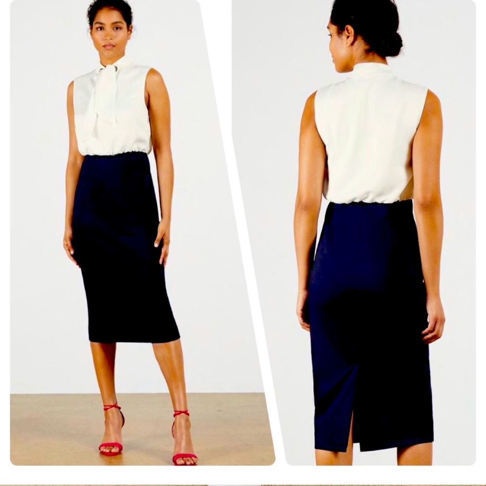 TED BAKER Oati Tie Neck Dress US 8